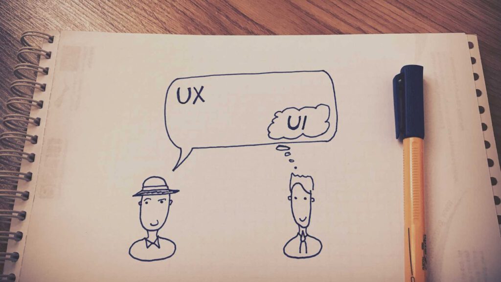 در ui و ux طراحی رابط کاربری تنها با بخش کوچکی از طراحی تجربه کاربری ارتباط دارد