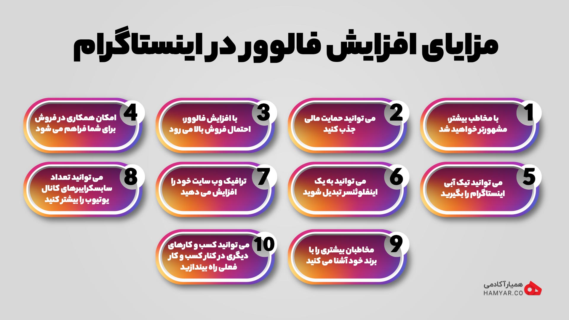 مزایای افزایش فالوور در اینستاگرام