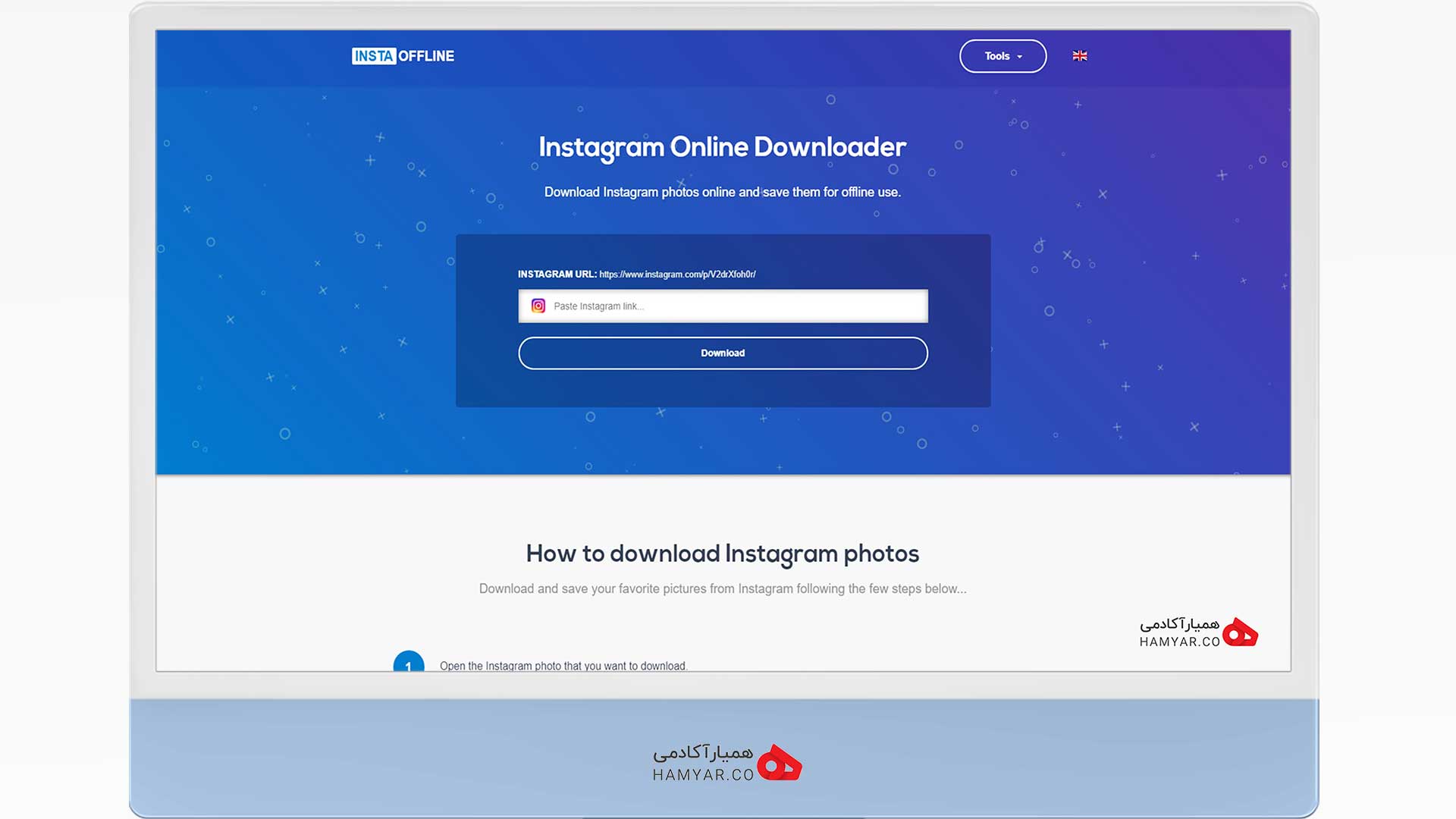 دانلود از اینستاگرام با استفاده از instaoffline