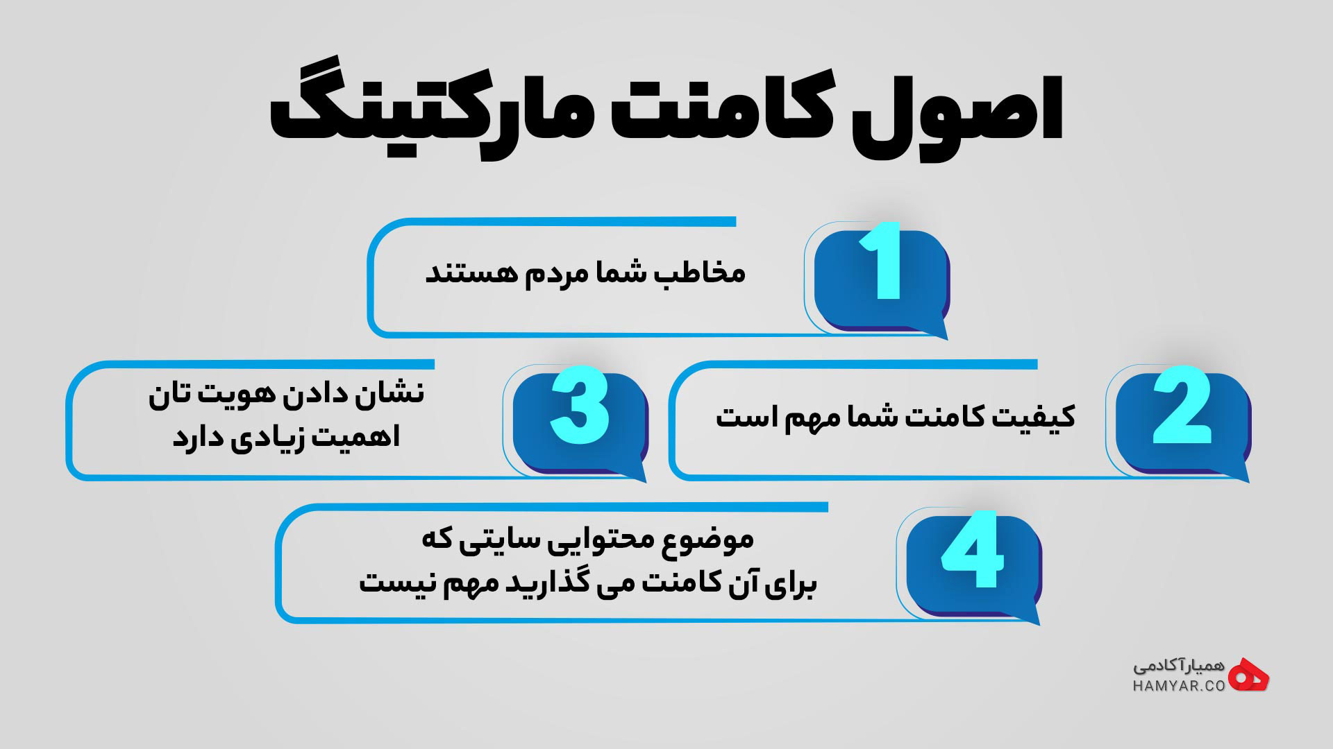اصول کامنت مارکتینگ