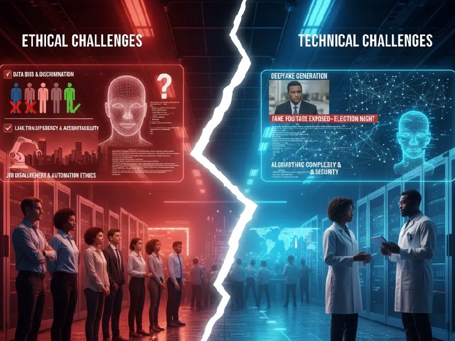 چالش های هوش مصنوعی | مشکلات اخلاقی و فنی AI