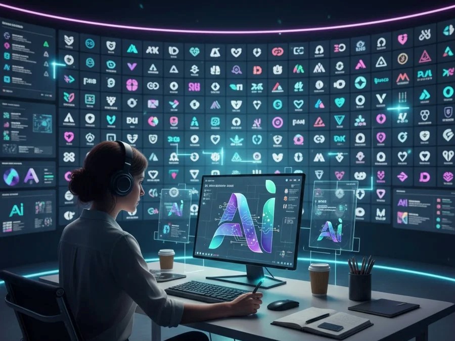 هوش مصنوعی برای طراحی لوگو و برند ( +10 ابزار Logo Generator )