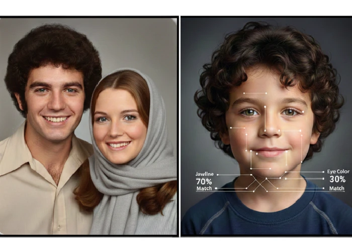  آموزش استفاده از ابزار پیش‌بینی چهره نوزاد