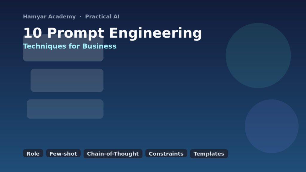 10 Prompt Engineering Techniques — practical AI cover